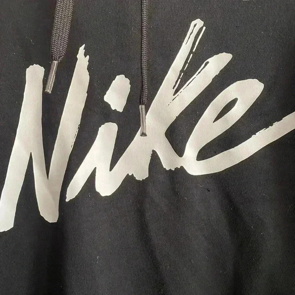 Nike Black Women's Sportswear Large Logo Hoodie Funnel Neck Hoodie S - Picture 4 of 12